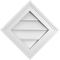 Ekena Millwork Diamond Surface Mount PVC Gable Vent: Functional, w/ 2"W x 1-1/2"P Brickmould Frame, 16"W x 16"H GVPDI16X1602SF - alternate 1